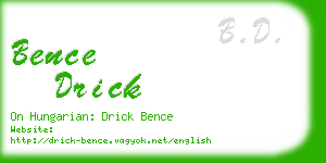 bence drick business card
